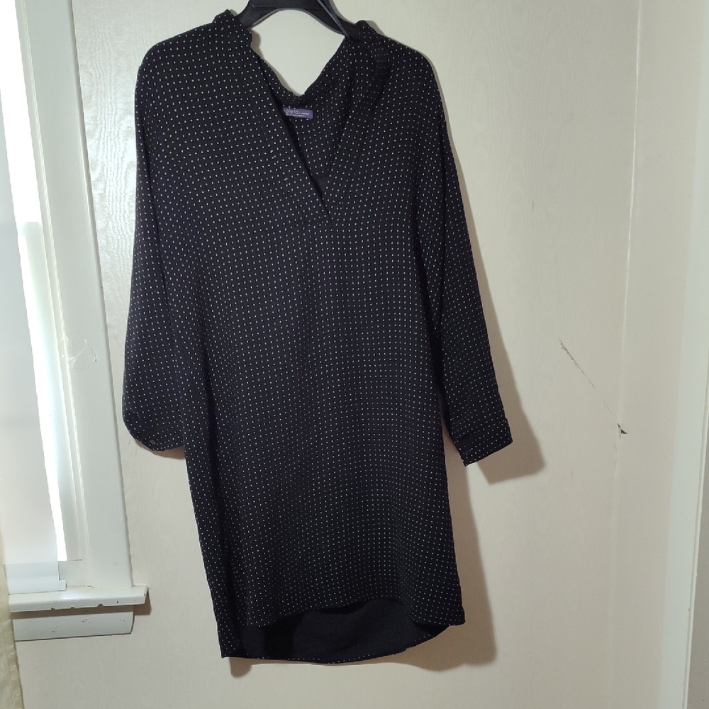 Mango Violeta Black and White Polka Dot Dress